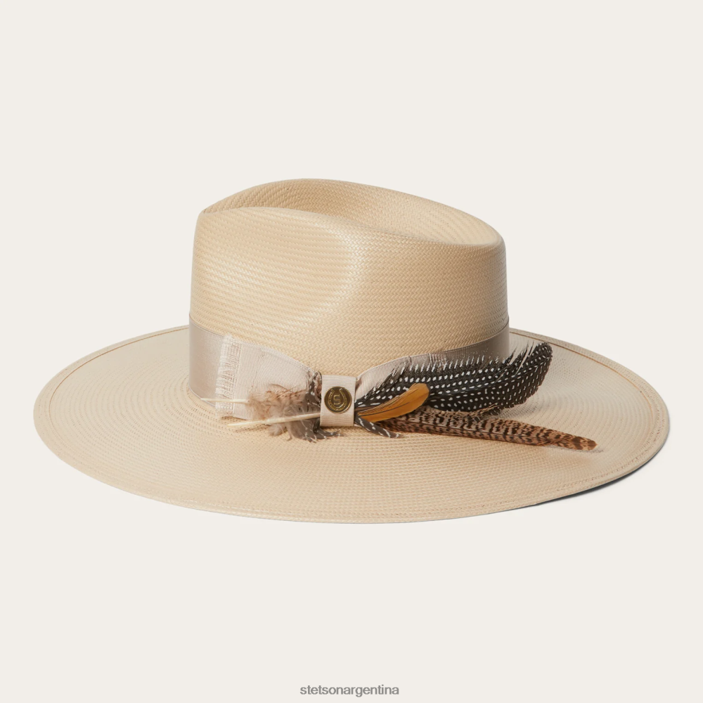 Stetson sombrero de paja de atacama vientre plateado unisexo sombreros P242PH165