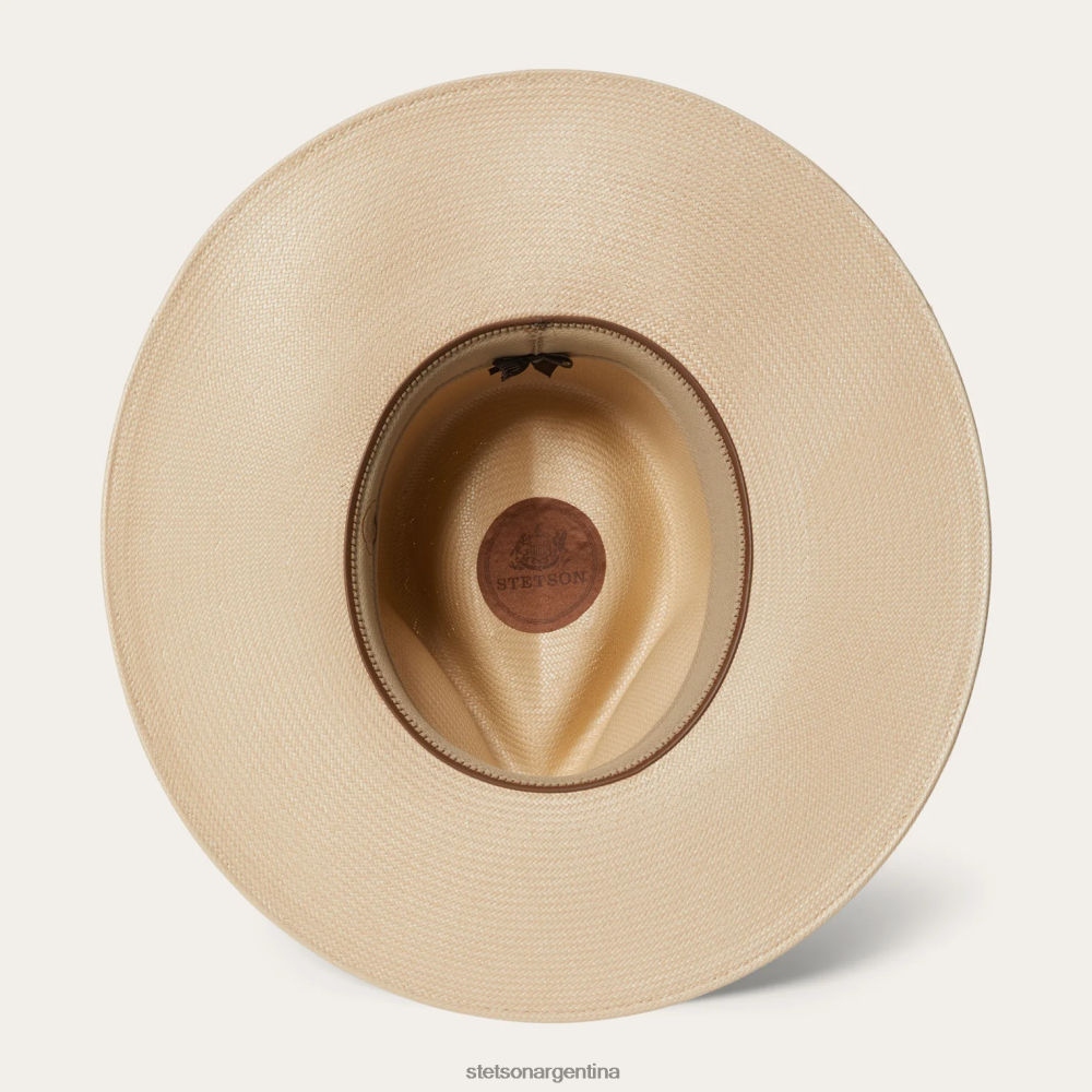 Stetson sombrero de paja de atacama vientre plateado unisexo sombreros P242PH165