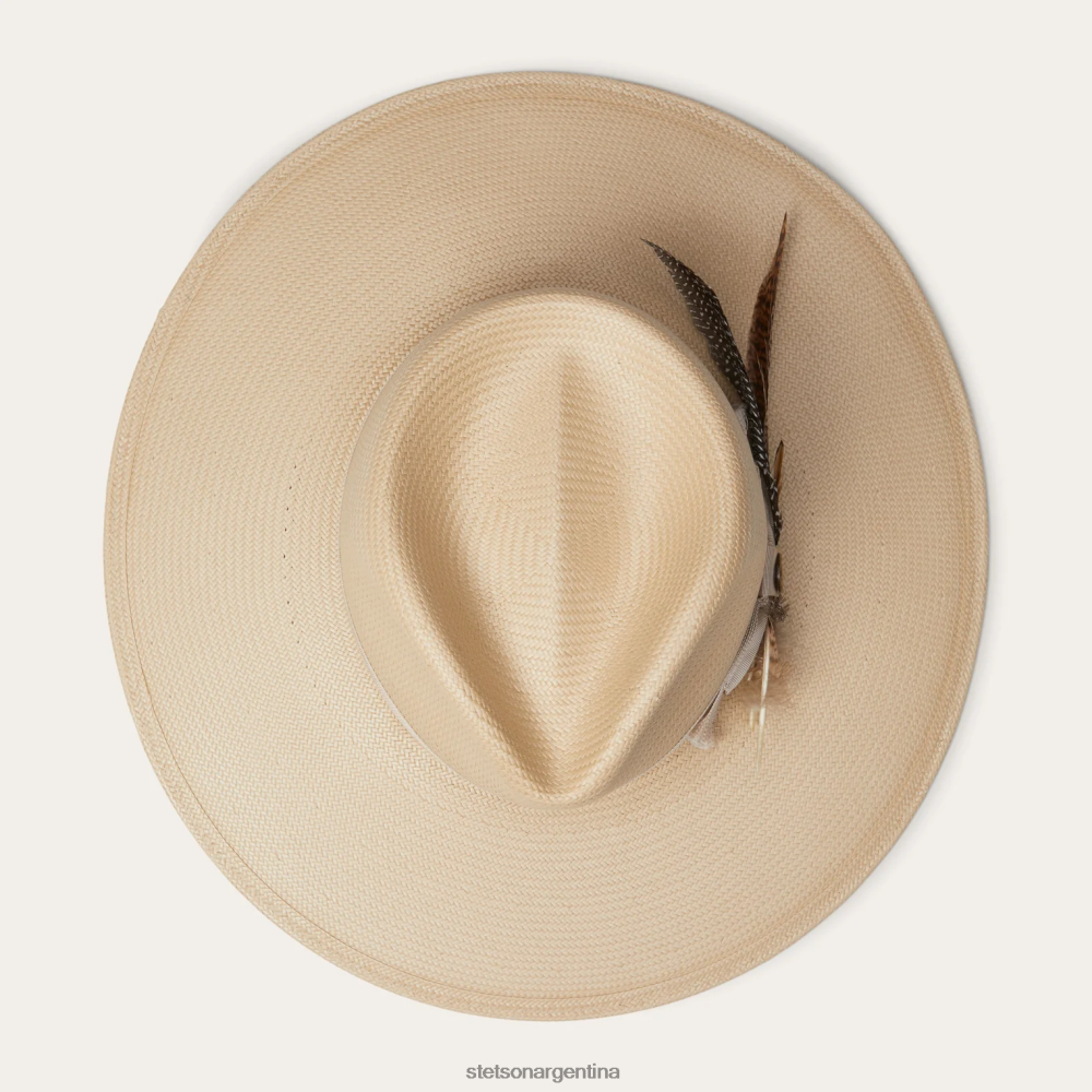 Stetson sombrero de paja de atacama vientre plateado unisexo sombreros P242PH165