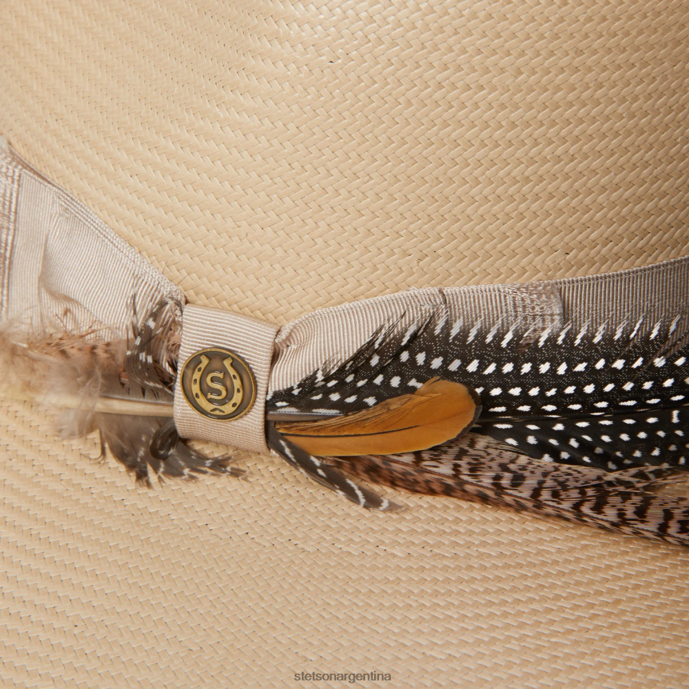 Stetson sombrero de paja de atacama vientre plateado unisexo sombreros P242PH165