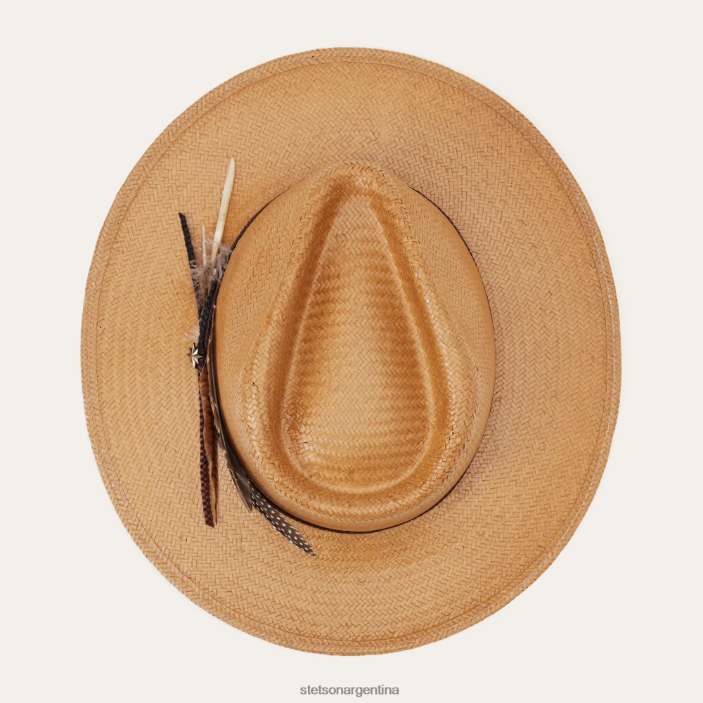 Stetson sombrero fedora de paja juno shantung arena unisexo sombreros P242PH146