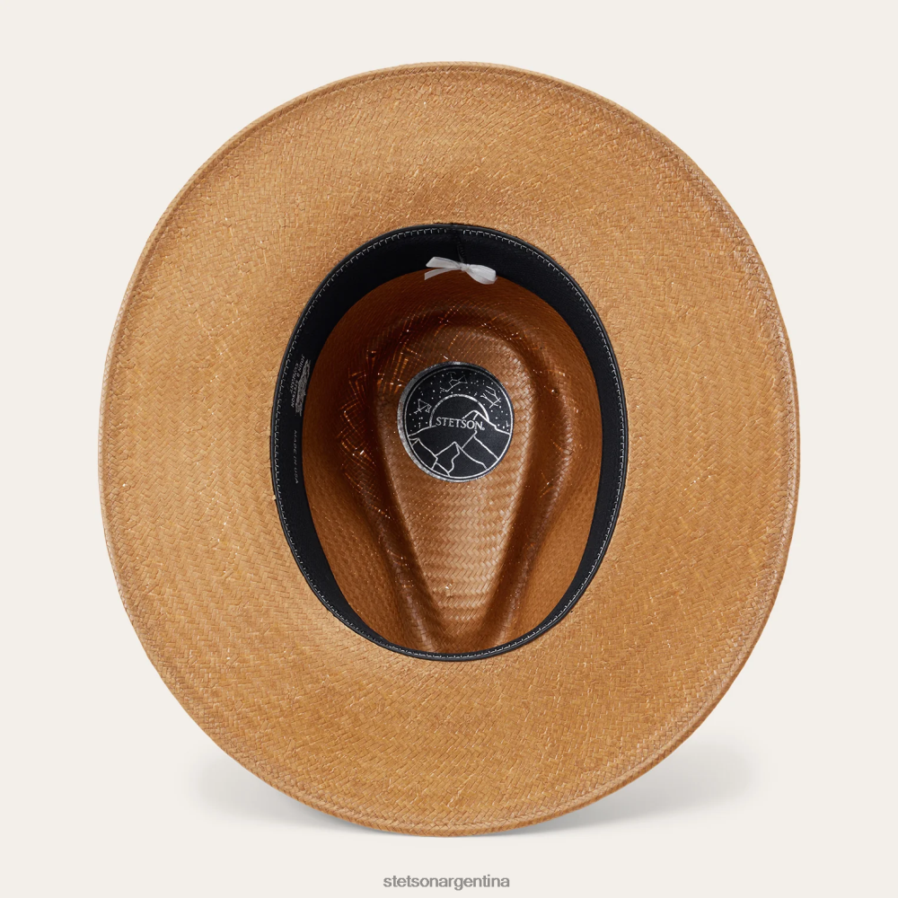 Stetson sombrero fedora de paja juno shantung arena unisexo sombreros P242PH146