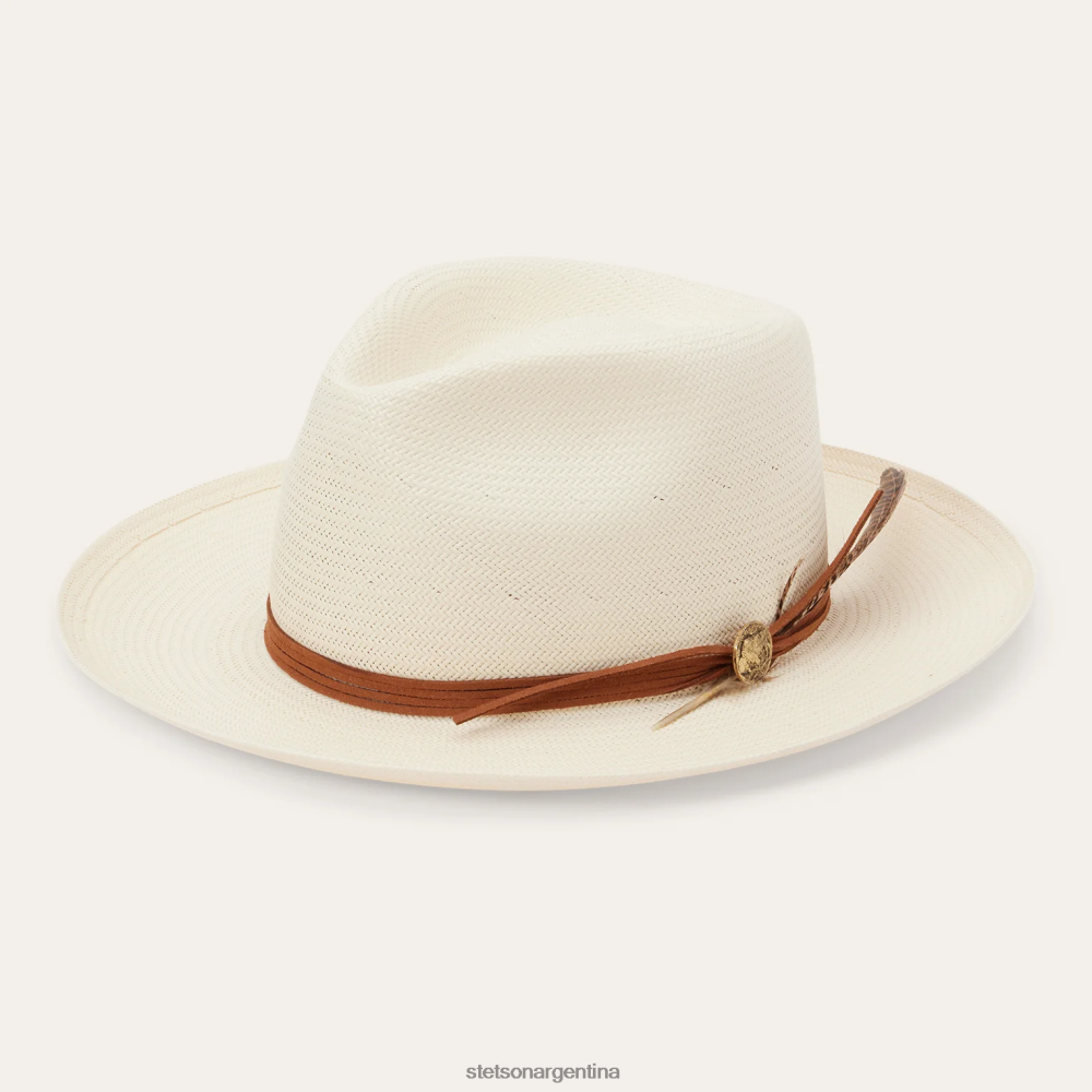 Stetson sombrero fedora de paja shantung tallahassee natural unisexo sombreros P242PH155