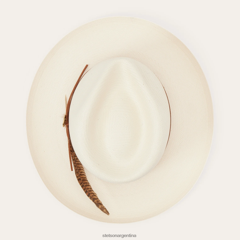 Stetson sombrero fedora de paja shantung tallahassee natural unisexo sombreros P242PH155