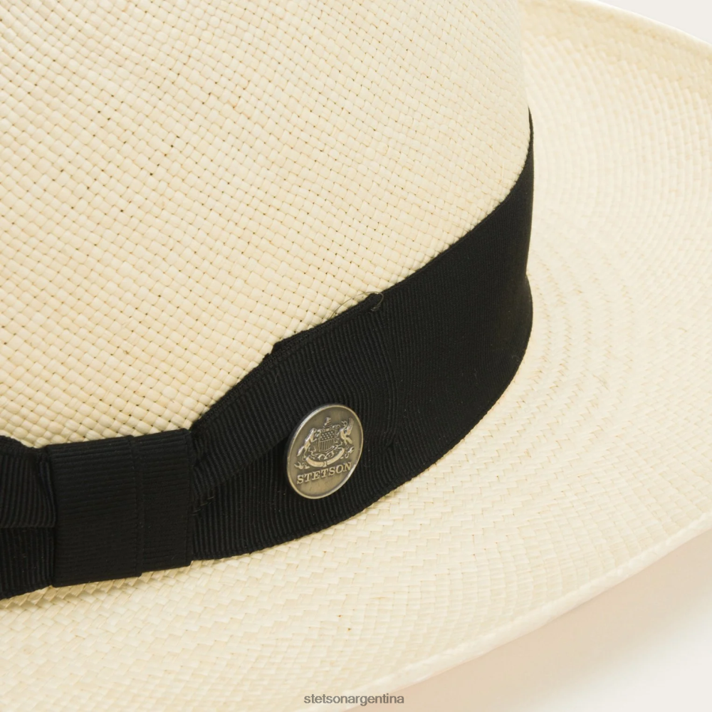 Stetson sombrero fedora panamá center dent natural unisexo sombreros P242PH144