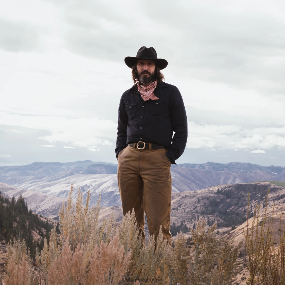 Stetson sombrero de exterior plegable gus negro unisexo sombreros P242PH194