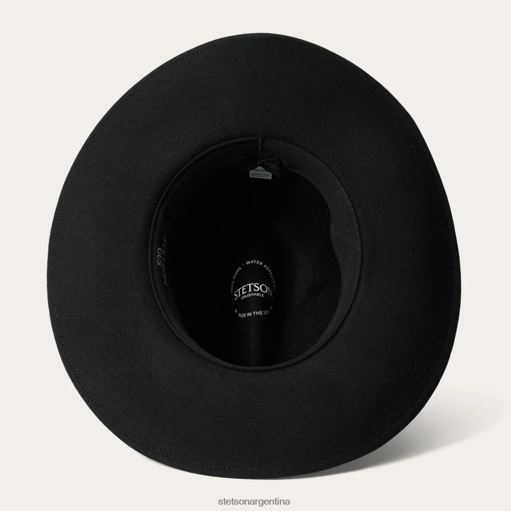 Stetson sombrero de exterior plegable gus negro unisexo sombreros P242PH194