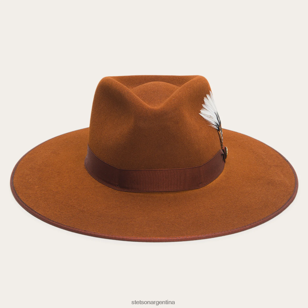 Stetson sombrero de ala ancha midtown coñac unisexo sombreros P242PH36