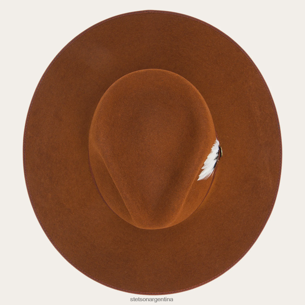 Stetson sombrero de ala ancha midtown coñac unisexo sombreros P242PH36