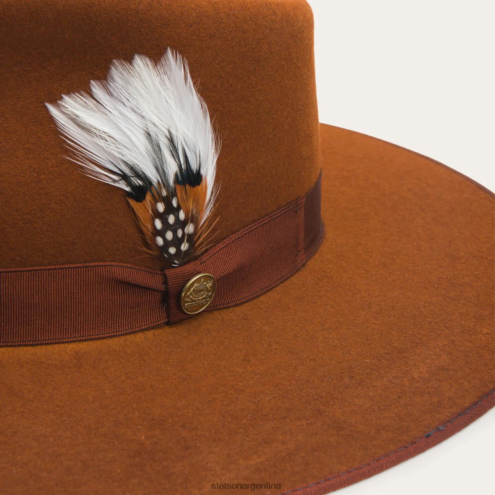 Stetson sombrero de ala ancha midtown coñac unisexo sombreros P242PH36
