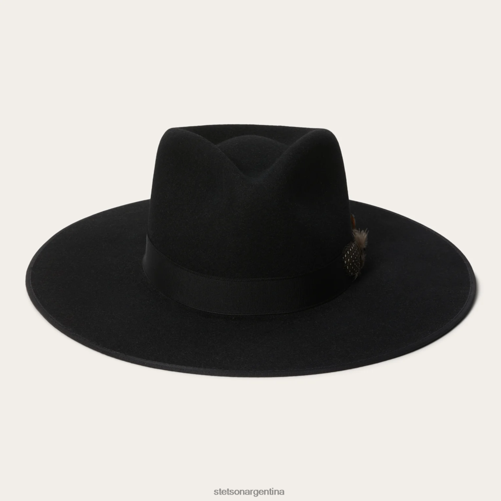 Stetson sombrero de ala ancha midtown negro unisexo sombreros P242PH116