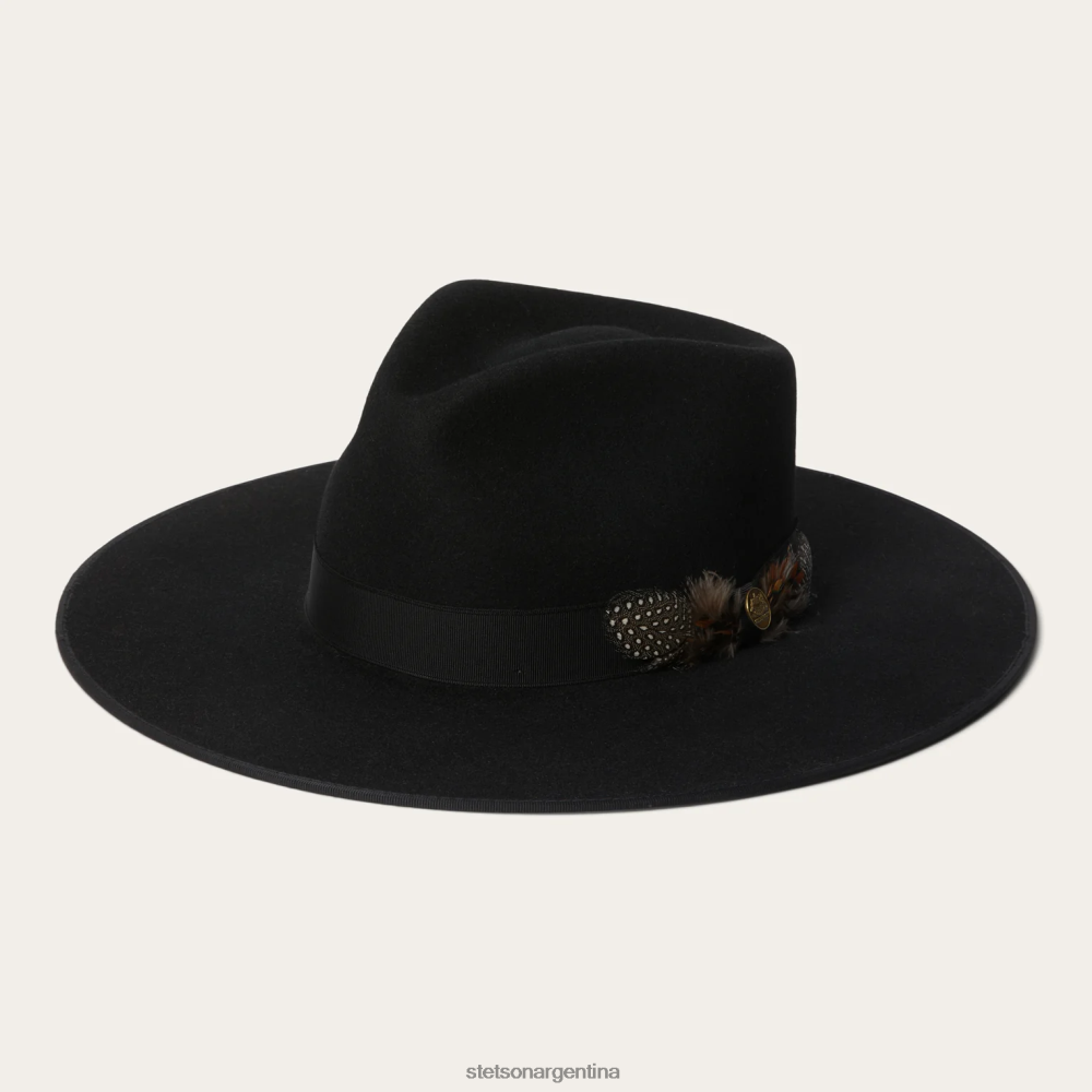 Stetson sombrero de ala ancha midtown negro unisexo sombreros P242PH116
