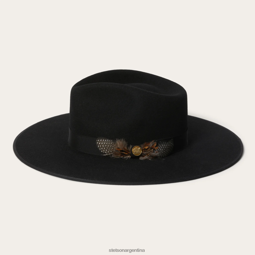 Stetson sombrero de ala ancha midtown negro unisexo sombreros P242PH116