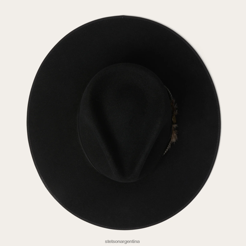 Stetson sombrero de ala ancha midtown negro unisexo sombreros P242PH116