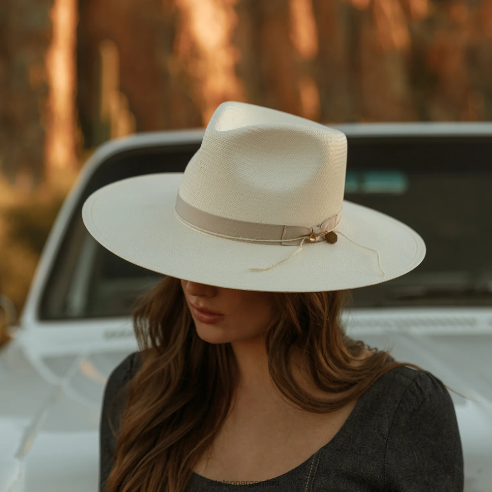 Stetson sombrero de ala plana de paja jw marshall natural unisexo sombreros P242PH160