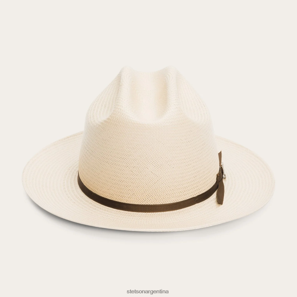 Stetson sombrero de paja de camino abierto vientre plateado unisexo sombreros P242PH34
