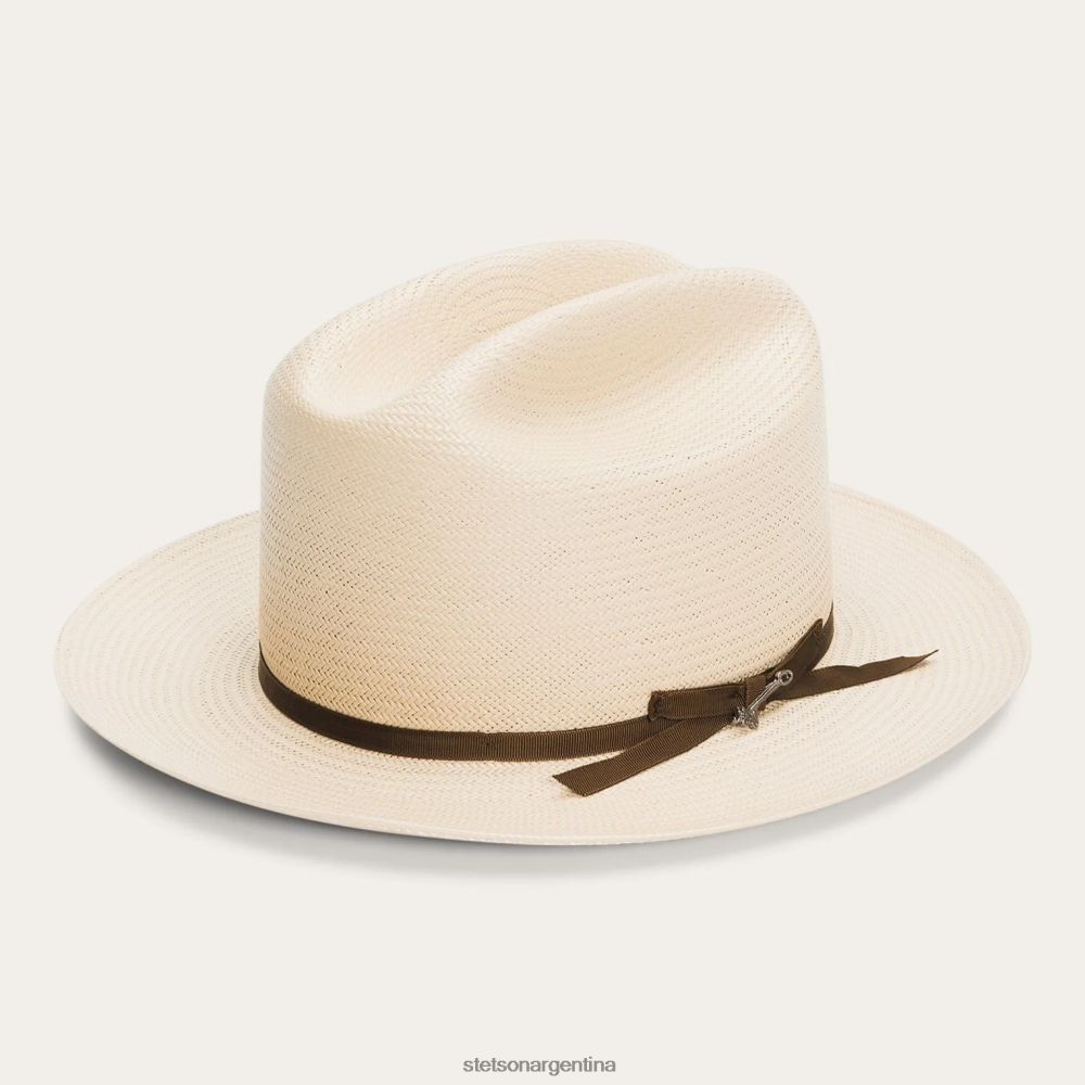 Stetson sombrero de paja de camino abierto vientre plateado unisexo sombreros P242PH34