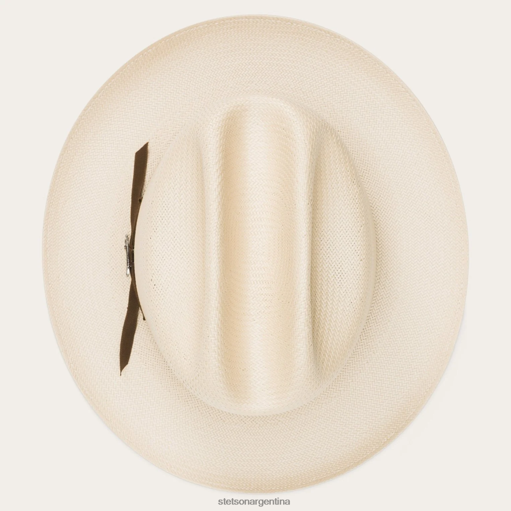 Stetson sombrero de paja de camino abierto vientre plateado unisexo sombreros P242PH34