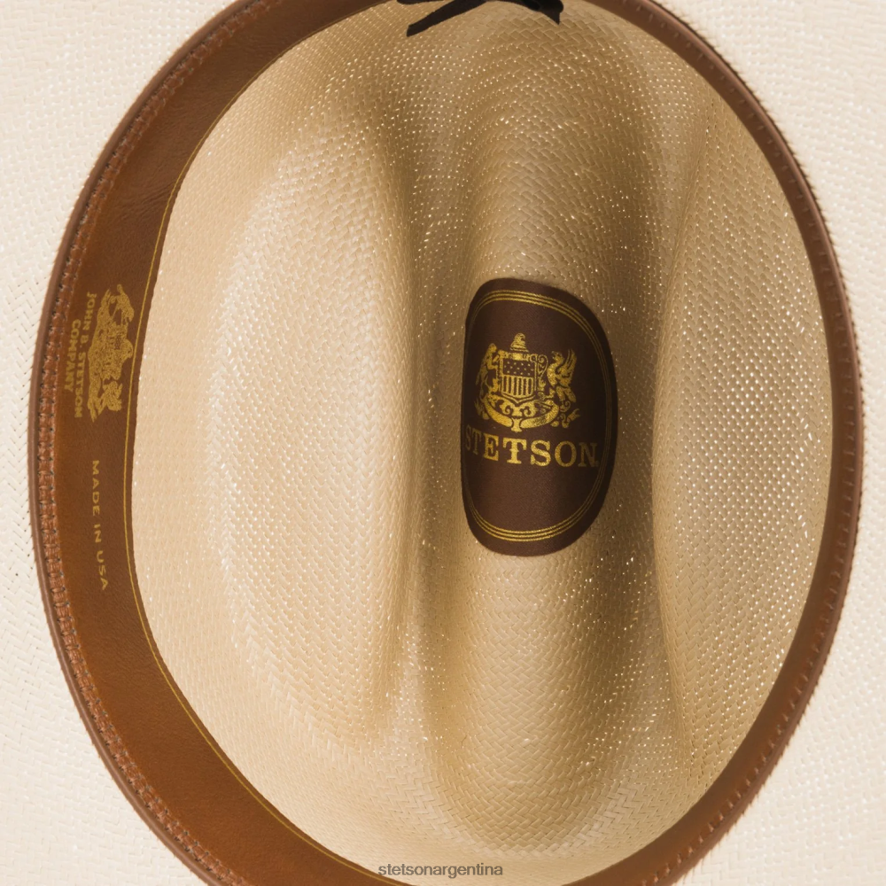 Stetson sombrero de paja de camino abierto vientre plateado unisexo sombreros P242PH34
