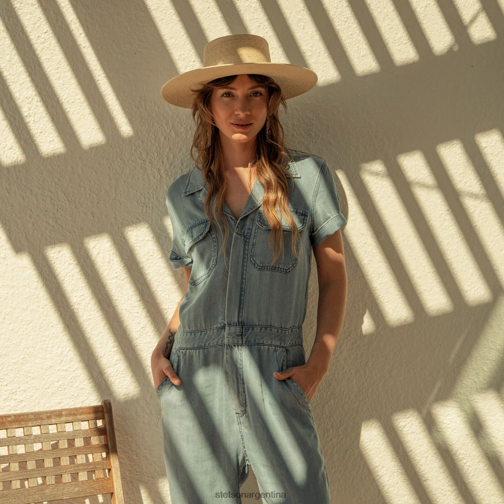 Stetson sombrero de paja de las tierras altas natural unisexo sombreros P242PH143