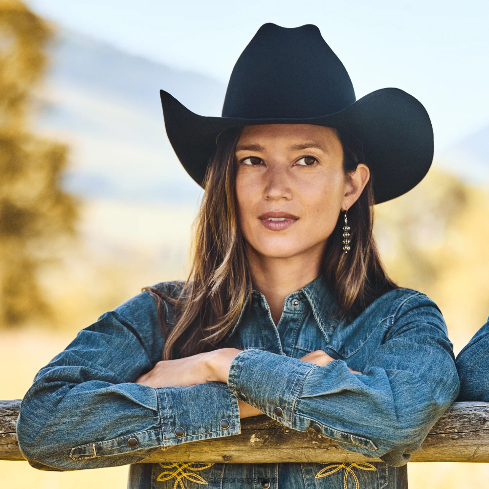Stetson el presidente 100x sombrero de vaquero premier negro unisexo sombreros P242PH70