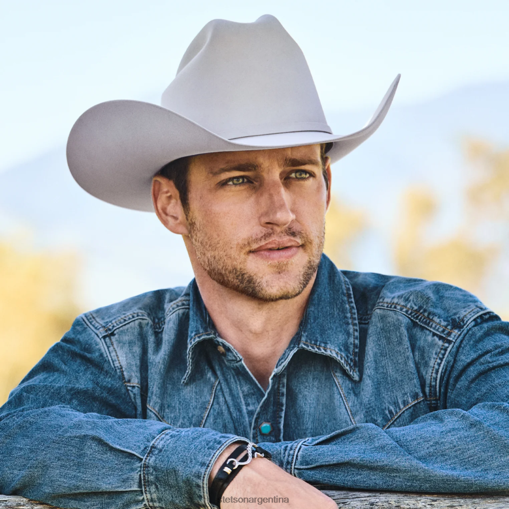 Stetson el presidente 100x sombrero de vaquero premier vientre plateado unisexo sombreros P242PH2