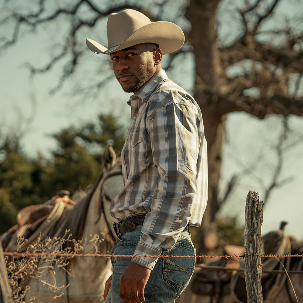 Stetson el presidente 100x sombrero de vaquero premier vientre plateado unisexo sombreros P242PH2