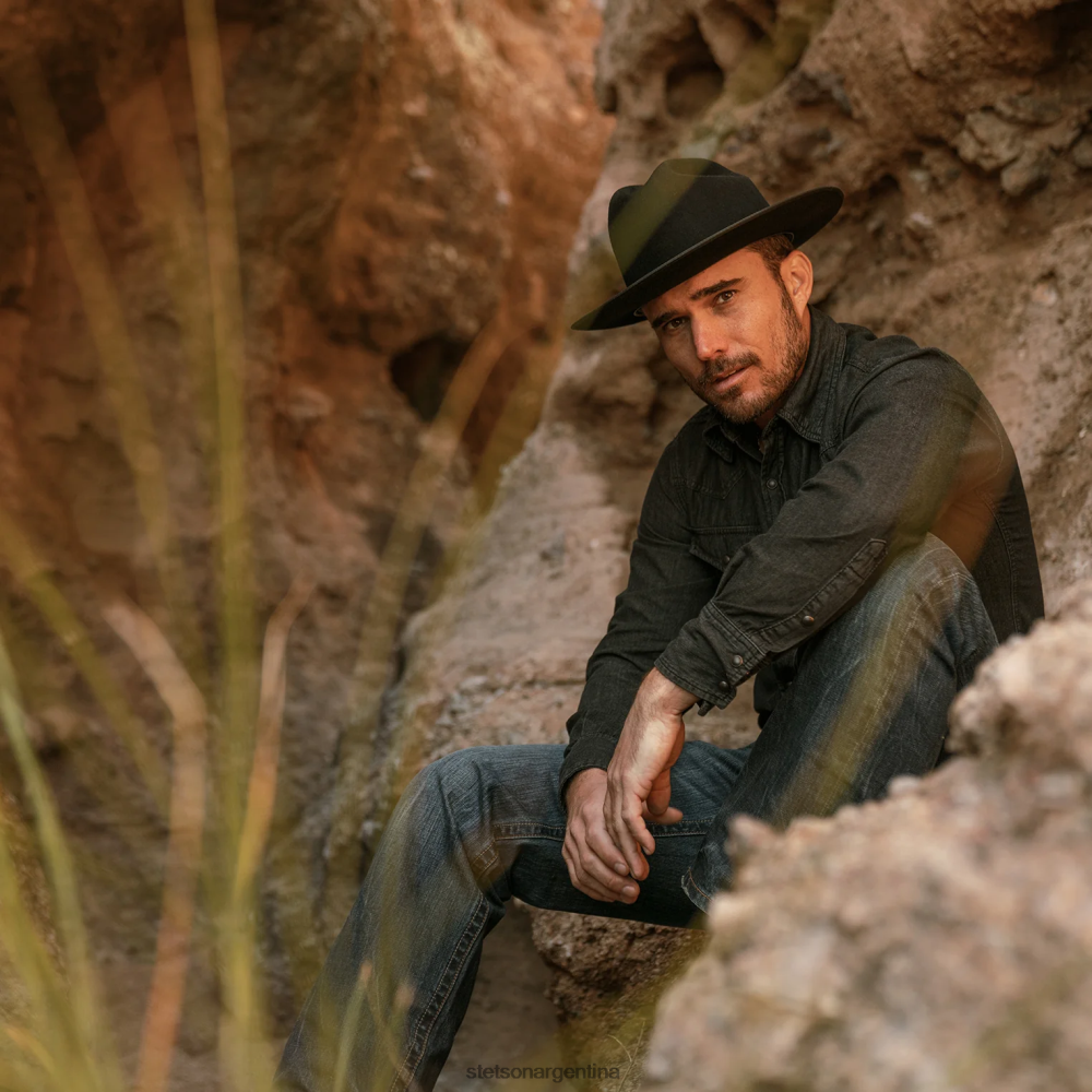 Stetson sombrero de vaquero open road 6x negro unisexo sombreros P242PH92