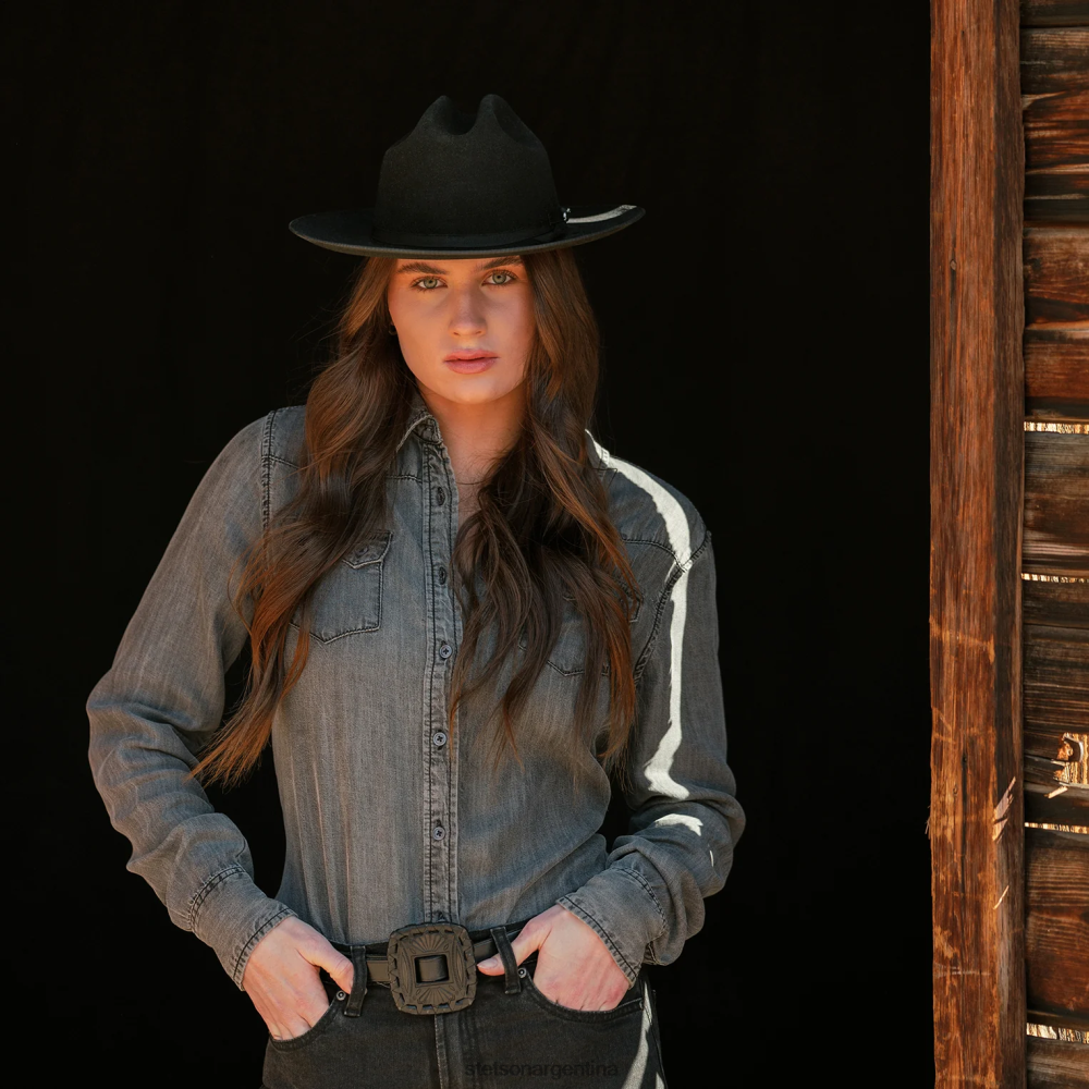 Stetson sombrero de vaquero open road 6x negro unisexo sombreros P242PH92