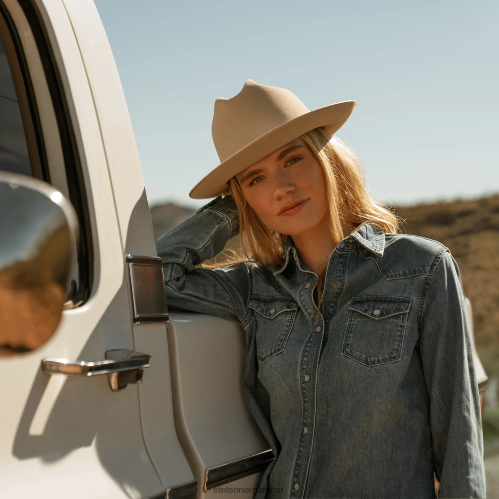 Stetson sombrero de vaquero open road 6x vientre plateado unisexo sombreros P242PH30