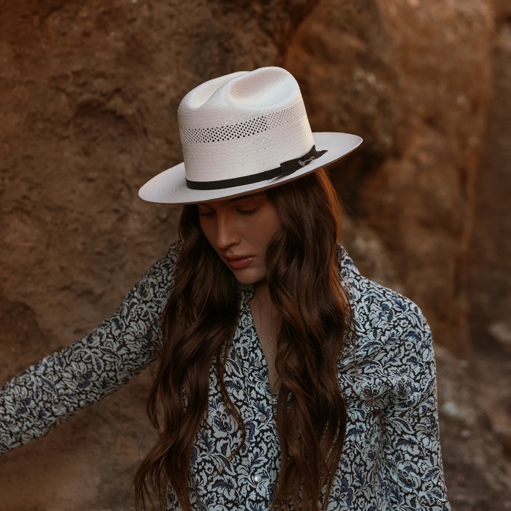 Stetson sombrero vaquero de paja open road 10x natural unisexo sombreros P242PH119