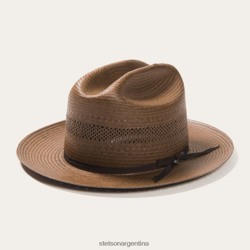 Stetson sombrero vaquero de paja ventilado open road chocolate unisexo sombreros P242PH23