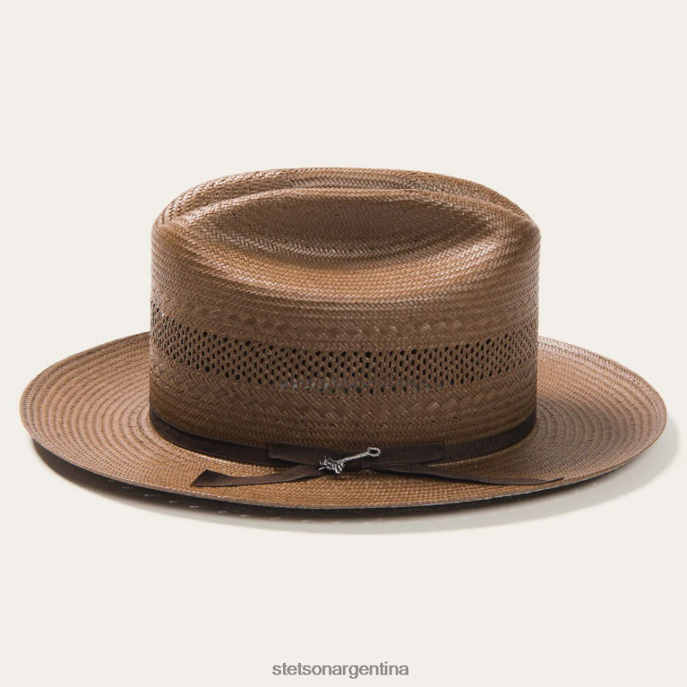 Stetson sombrero vaquero de paja ventilado open road chocolate unisexo sombreros P242PH23