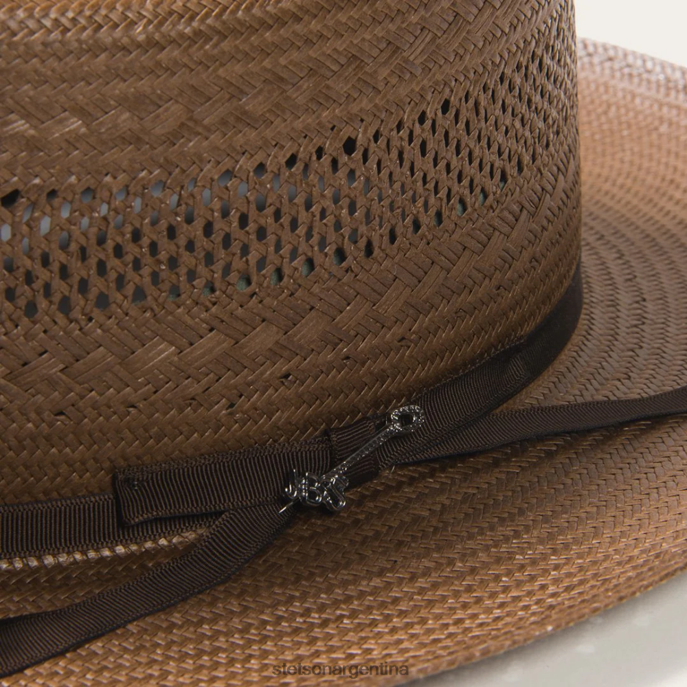 Stetson sombrero vaquero de paja ventilado open road chocolate unisexo sombreros P242PH23