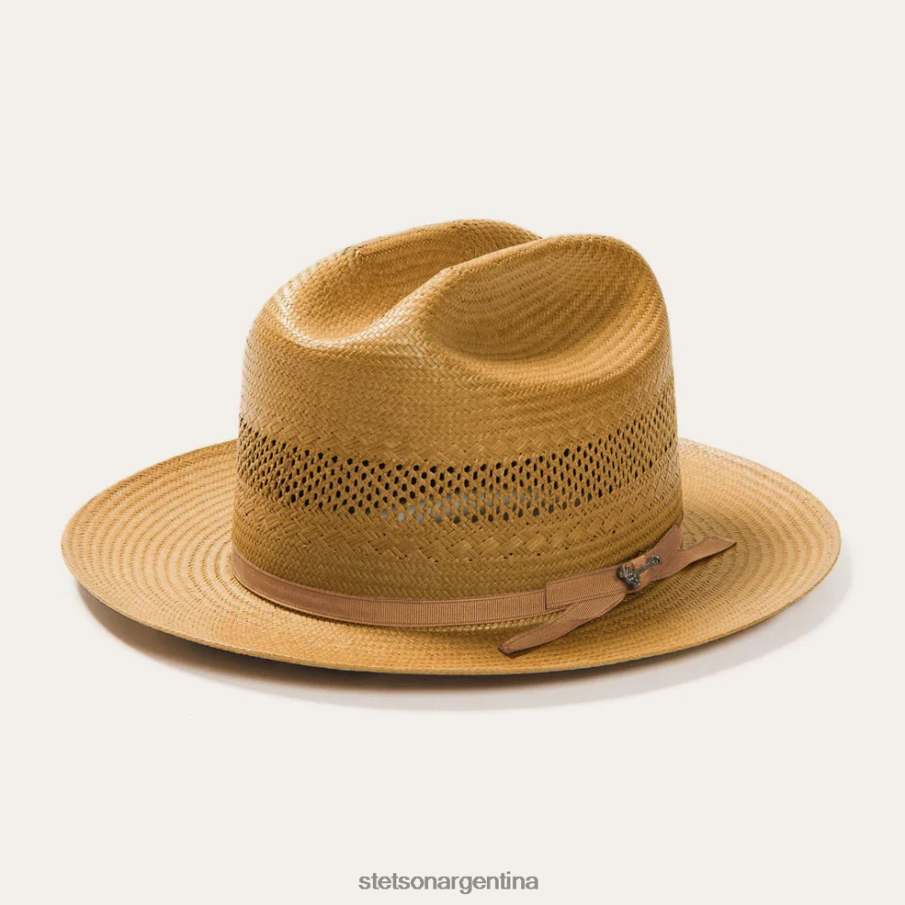 Stetson sombrero vaquero de paja ventilado open road coñac unisexo sombreros P242PH22