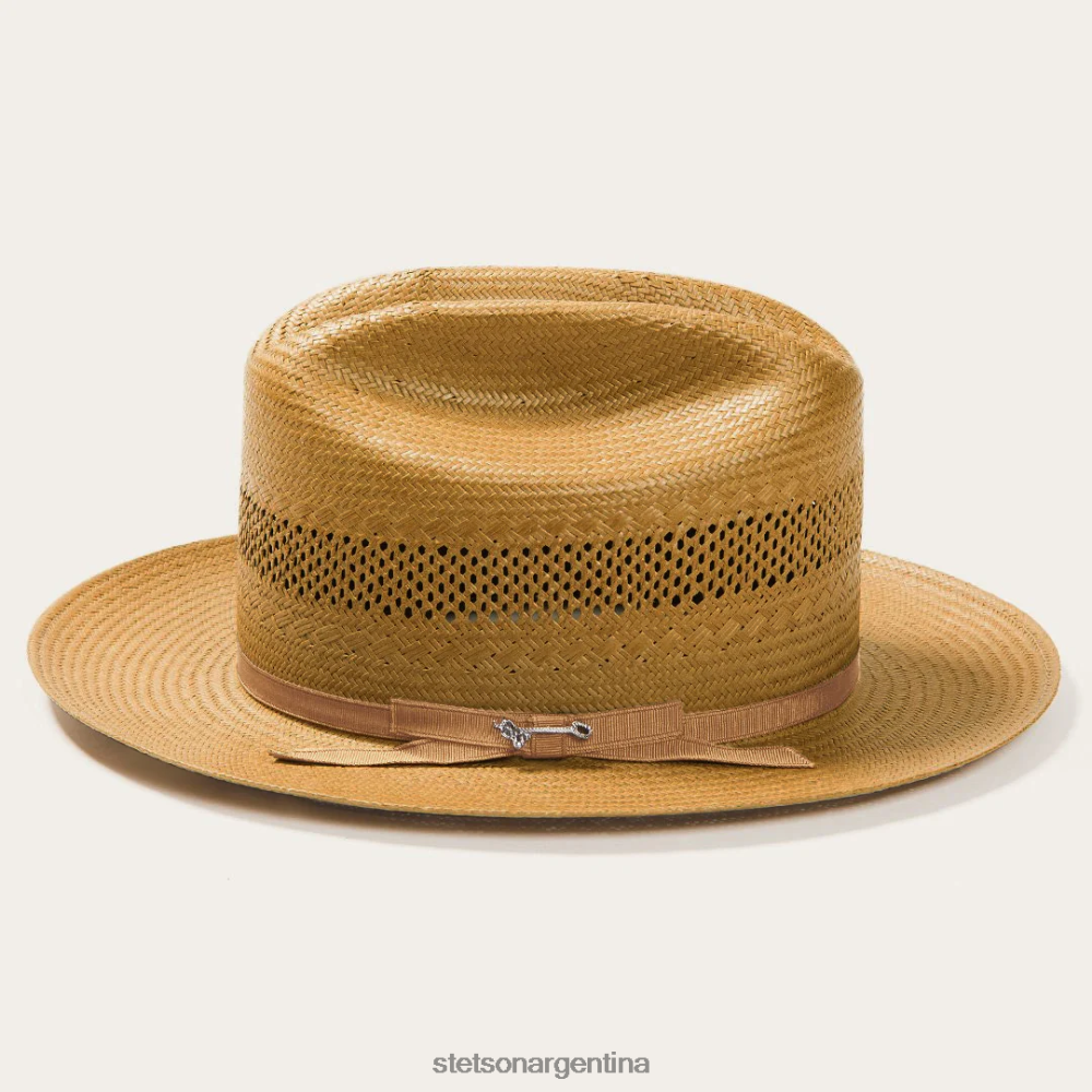 Stetson sombrero vaquero de paja ventilado open road coñac unisexo sombreros P242PH22
