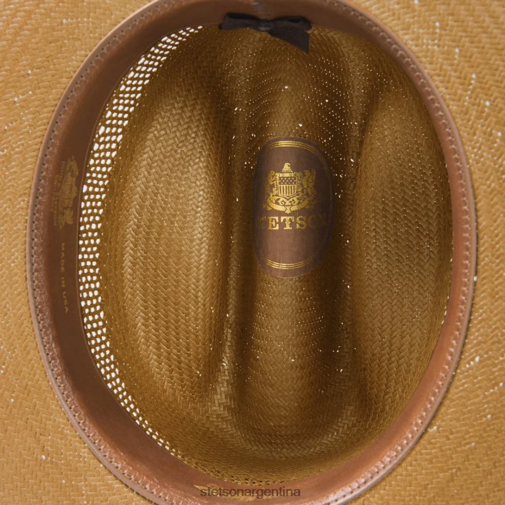 Stetson sombrero vaquero de paja ventilado open road coñac unisexo sombreros P242PH22
