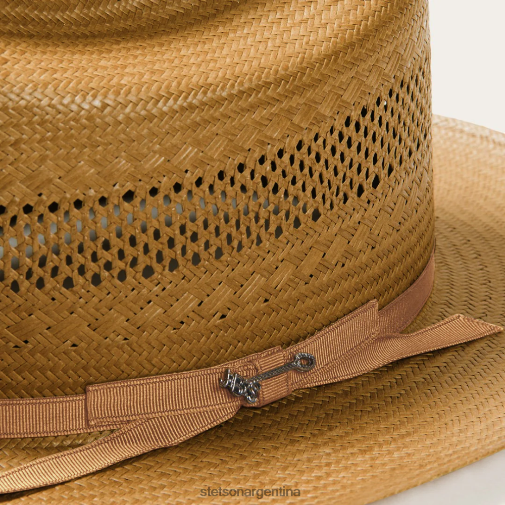 Stetson sombrero vaquero de paja ventilado open road coñac unisexo sombreros P242PH22