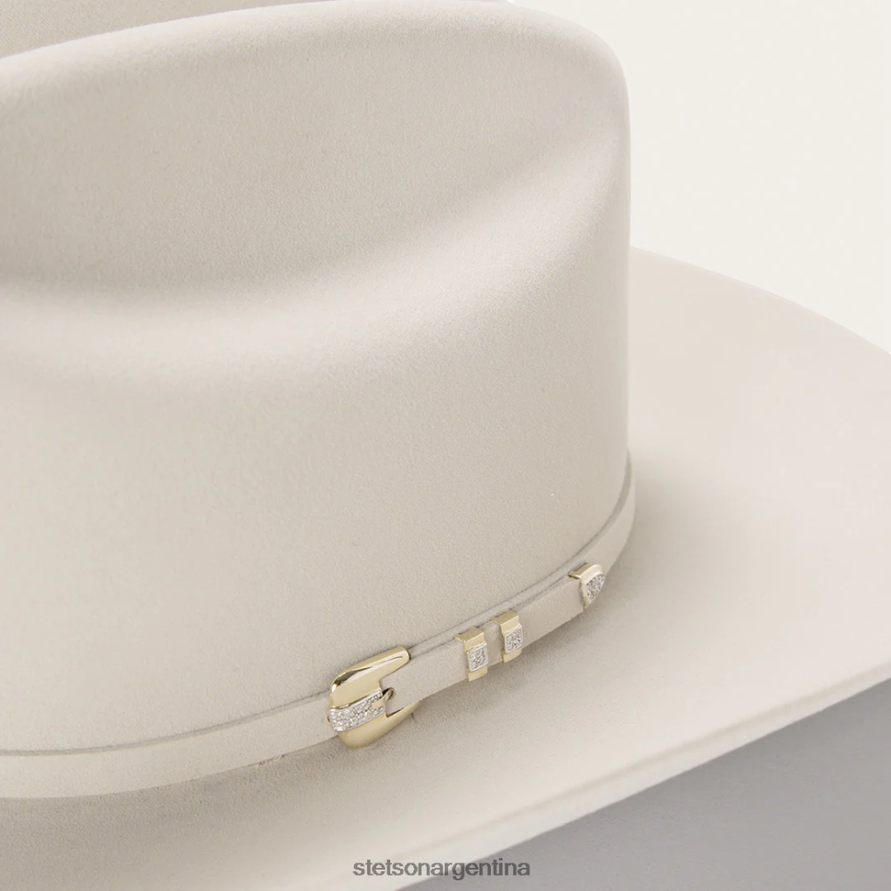 Stetson vaquero premier diamante vientre plateado unisexo sombreros P242PH113